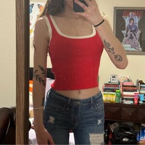 Red & White tanktop